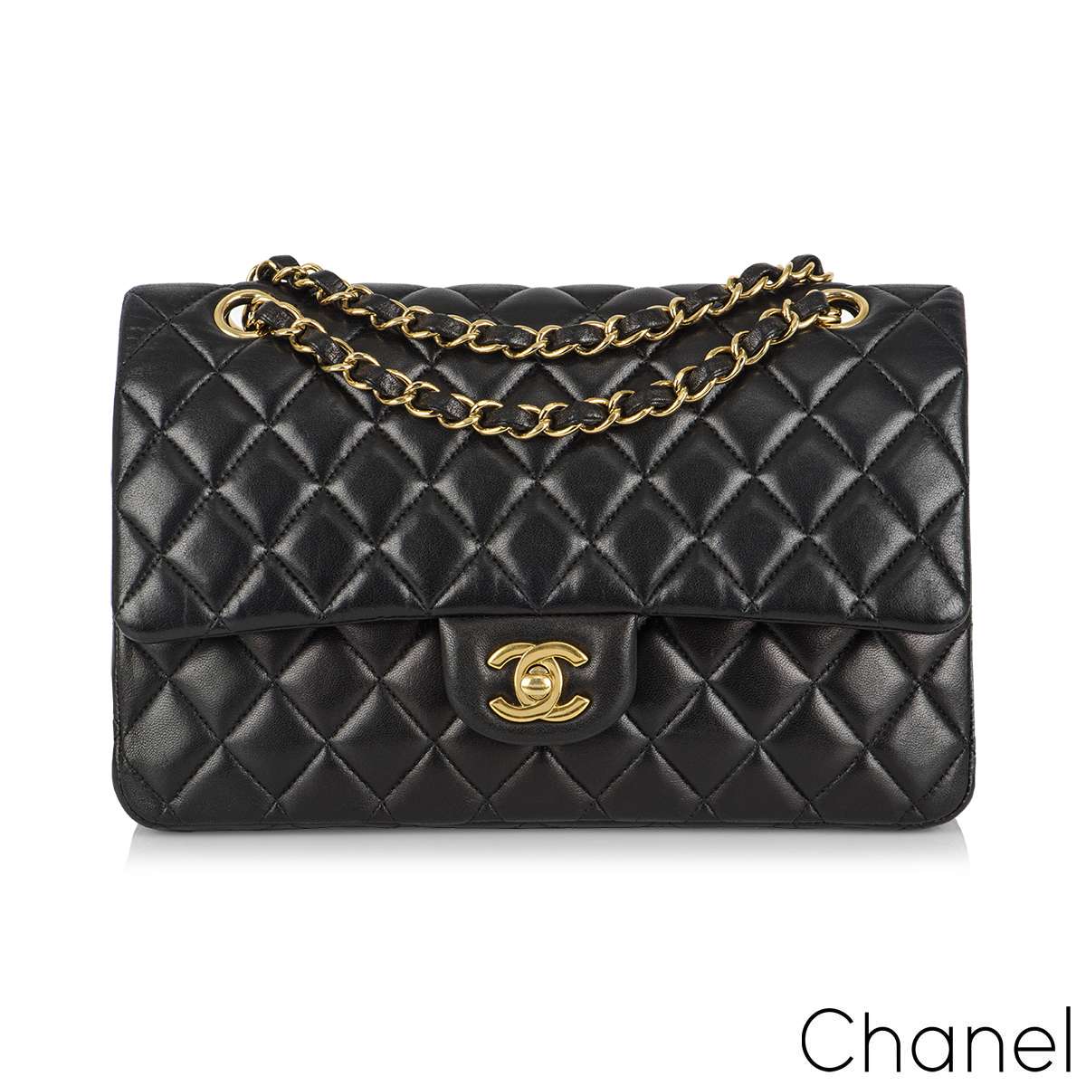 Chanel Timeless Classic 2.55 Jumbo Double Flap Bag in Black Lambskin with  Gold Hardware, Luxury, Bags & Wallets on Carousell